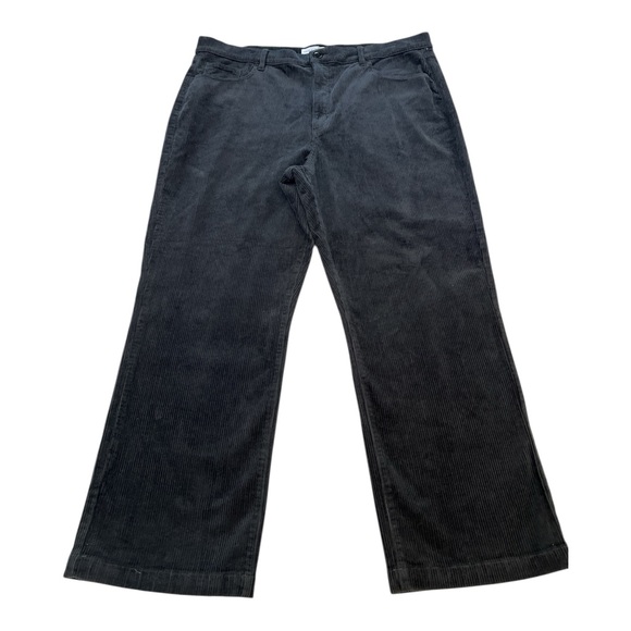 NWT LOFT Slate Gray Corduroy Wide-Leg Pants – Size 18 (34/18) - Picture 2 of 6